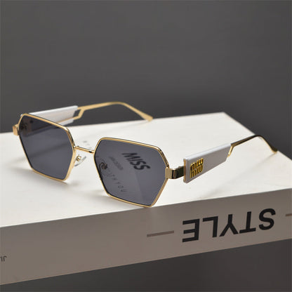 Rimless Gold Shield Sunglasses